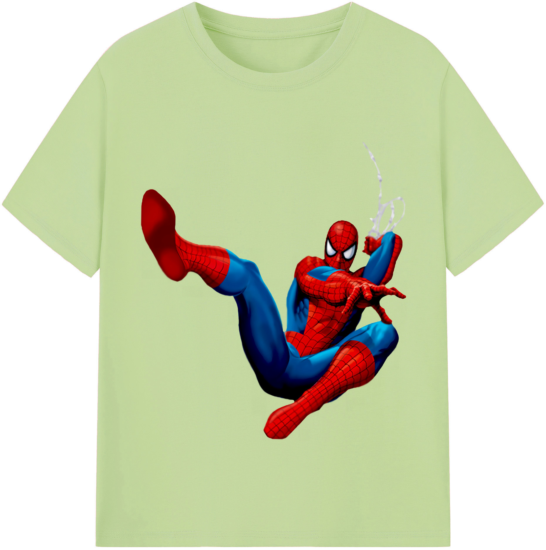 （画像用） Spider Man スパイダーマン 綿100％半袖Tシャツ（フロントプリント）